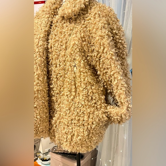 TEDDY FAUX AVIATOR JACKET size 8 oversized like new - Picture 9 of 11